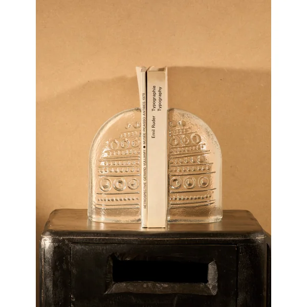 Vintage Bookends in Glass - Vintage Clear Collection