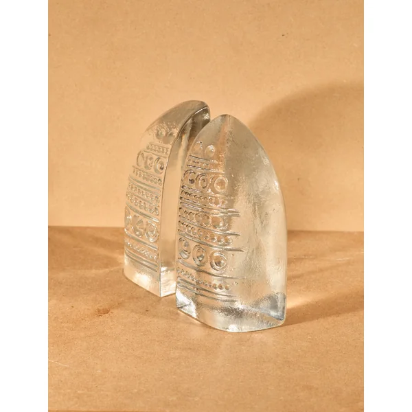 Vintage Bookends in Glass - Vintage Clear Collection