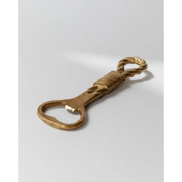 Vintage Bottle Opener Brass - Rope and Loop Shape - Timeless Design Italy 1960s