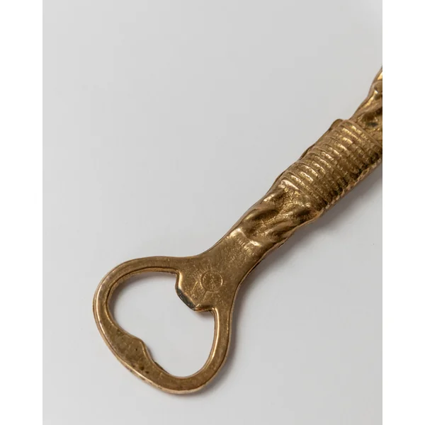 Vintage Bottle Opener Brass - Rope and Loop Shape - Timeless Design Italy 1960s