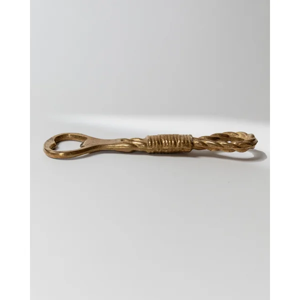 Vintage Bottle Opener Brass - Rope and Loop Shape - Timeless Design Italy 1960s