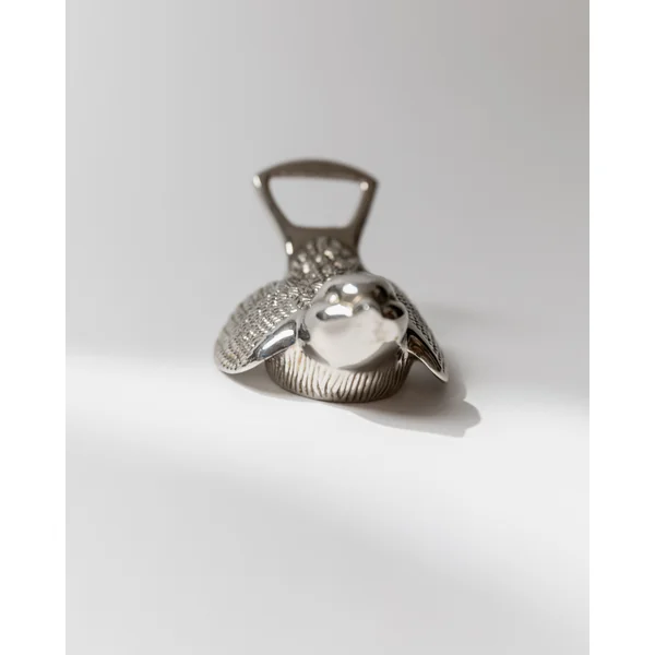 Vintage Bottle Opener Silver Plated, Bird Sparrow Shape, Mid Century Design Italy 1960s