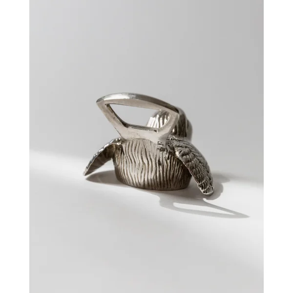Vintage Bottle Opener Silver Plated, Bird Sparrow Shape, Mid Century Design Italy 1960s