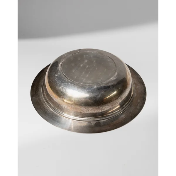 Vintage Bowl with Lid Silver Plated - Pumpkin Shape Design 1940s - Elegant Centerpiece