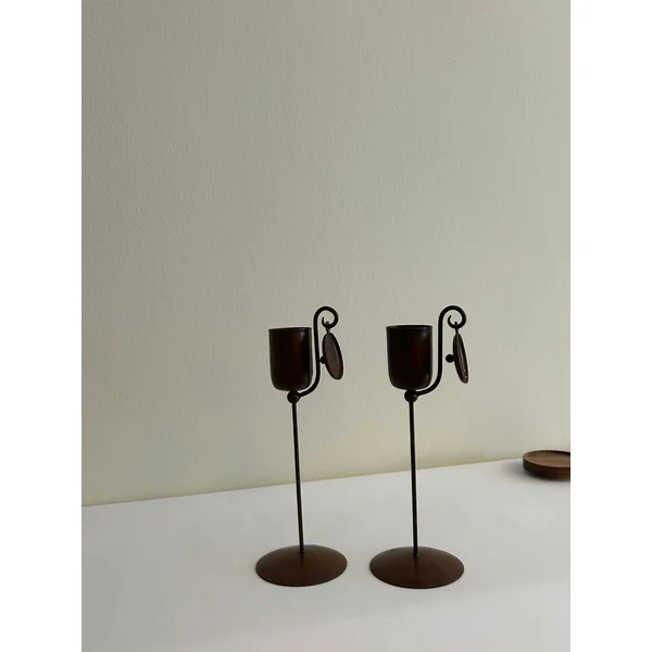 Vintage Brutalist Candle Holders