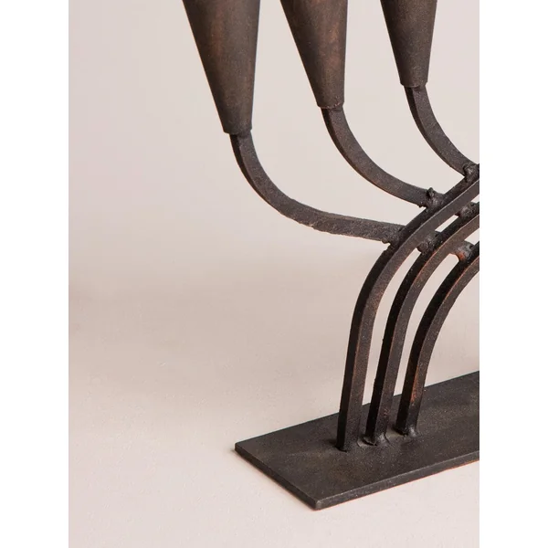 Vintage Cast Iron Candelabra – Mid Century Brutalist