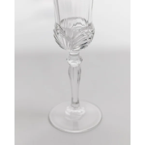Vintage Crystal Champagne Glasses Set of 8 - Italian Melodia Cut Crystal Design 1980s