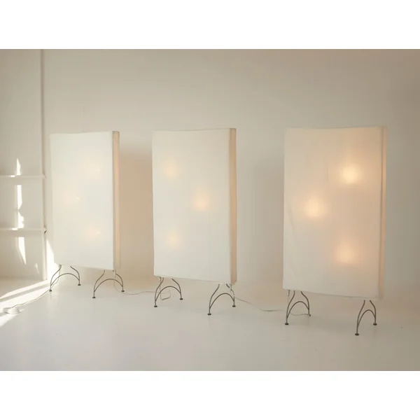 Vintage Dimmable Light Screen / Floor Lamp / Room Divider in Removable Fabric C. 2000