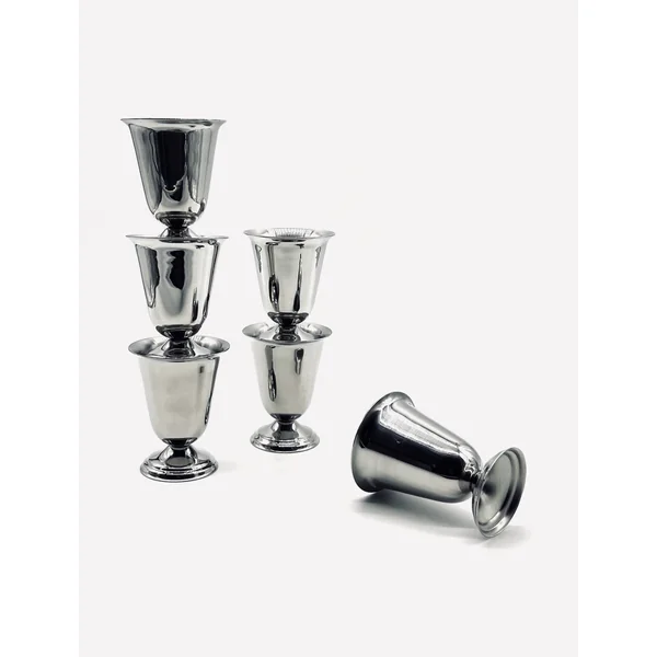 Vintage ice coupes set of six in stainless steel