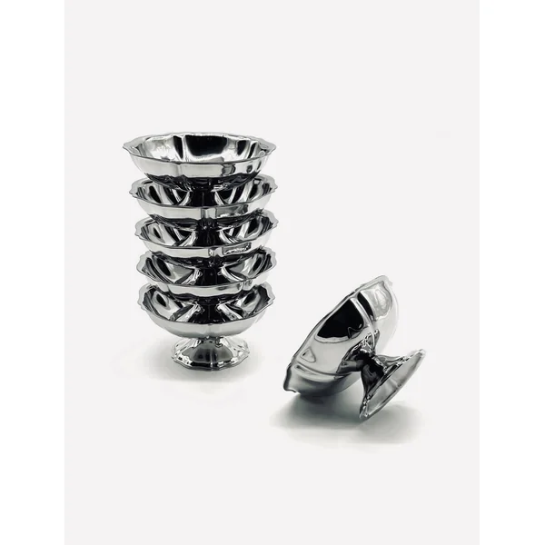 Vintage ice coupes set of six in stainless steel
