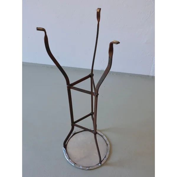 Vintage Iron Pedestal Side Table