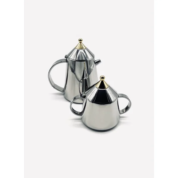 Vintage jug and sugar bowl Guido Bergna in stainless steel