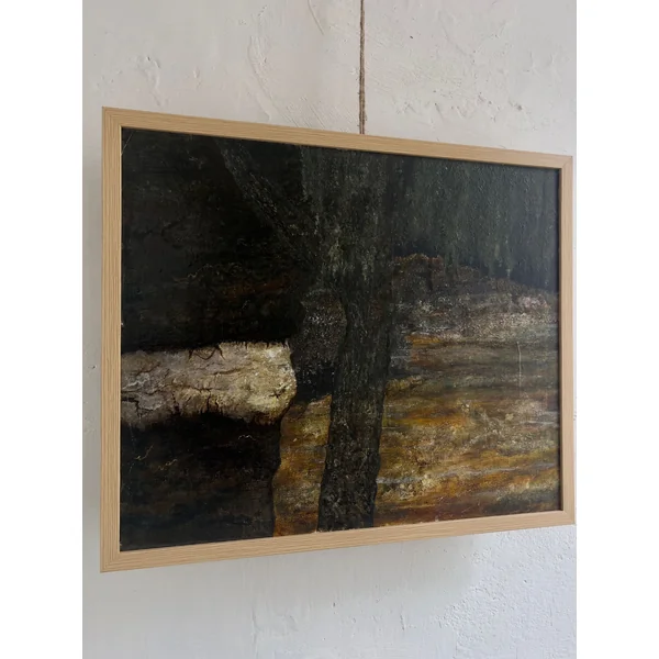 Vintage Landscape Painting, Oil on Canvas