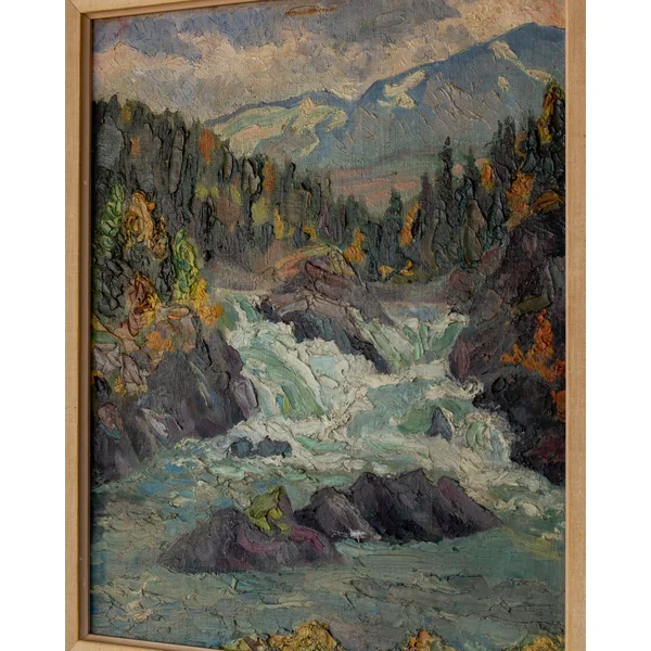 Vintage Nordic Landscape Painting, 1930s-40s