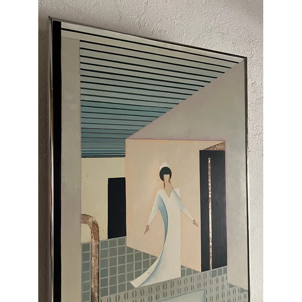Vintage Painting, Oil on Cardboard, 1979