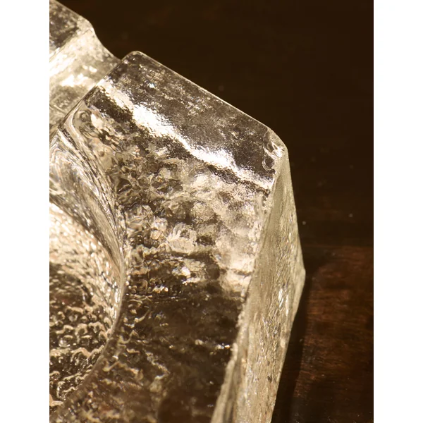 Vintage Scandinavian Ashtray in Glass and Clear Glass