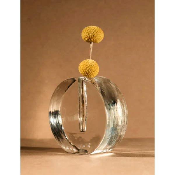 Vintage Scandinavian Clear Vase in Glass and Clear Glass (medium)