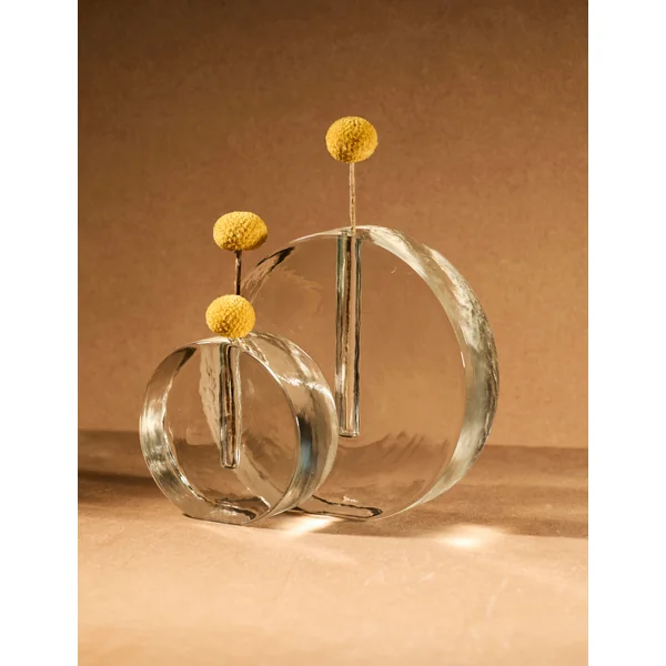 Vintage Scandinavian Clear Vase in Glass and Clear Glass (medium)