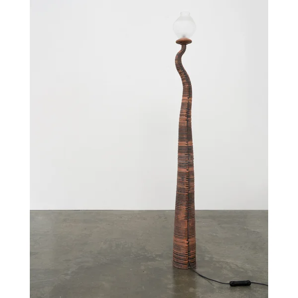 Vintage Sculptural Terracotta Floor Lamp
