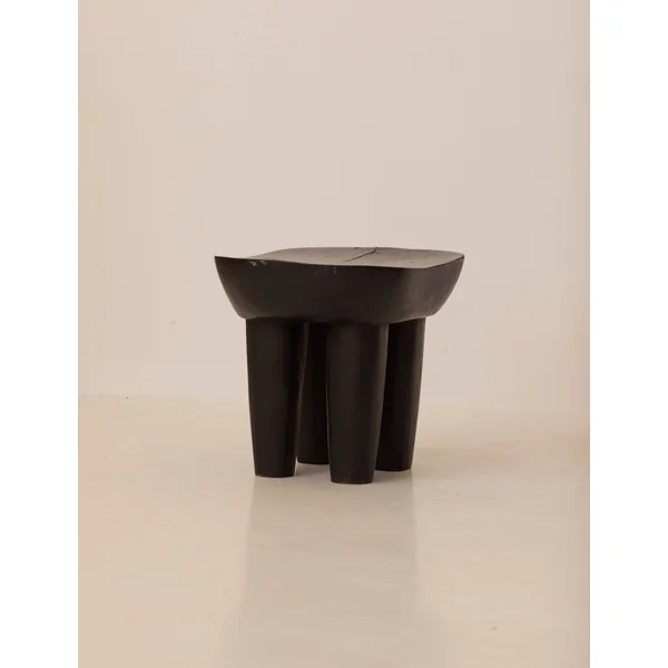 Vintage Senufo Monoxyl African Stool in Black / Wenge