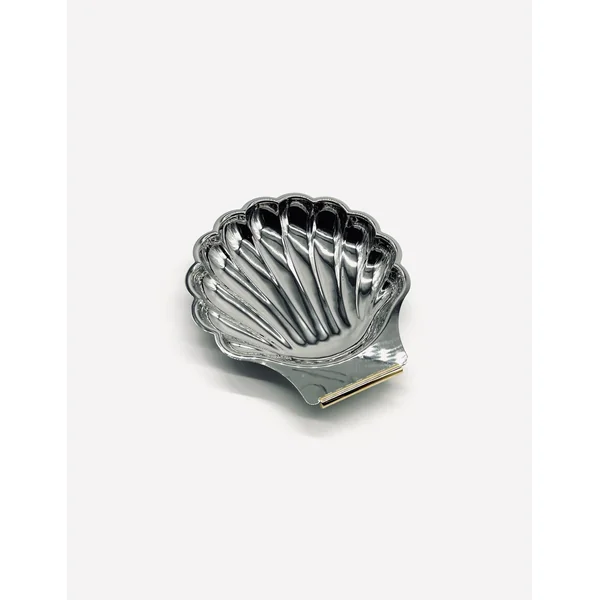 Vintage shell dish small in stainless steel