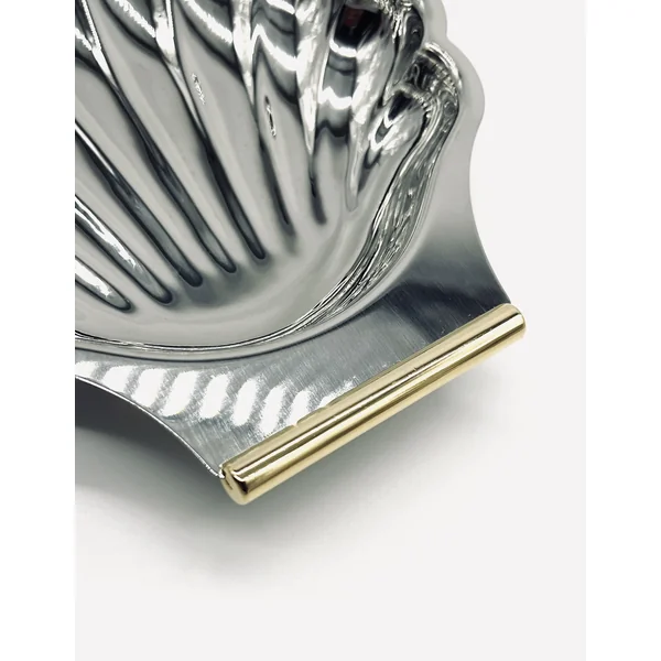 Vintage shell dish small in stainless steel