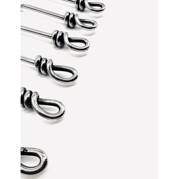 Vintage six moka spoons in stainless steel