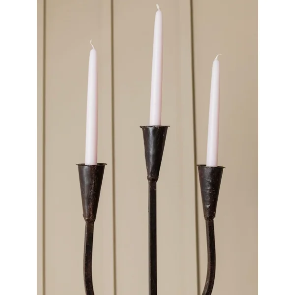 XXL Brutalist metal Candle Holder Italy 1960s